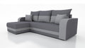 CANAPÉ D'ANGLE CONVERTIBLE HAWO 242 CM, ANGLE RÉVERSIBLE / MOUSSE + RESSORTS