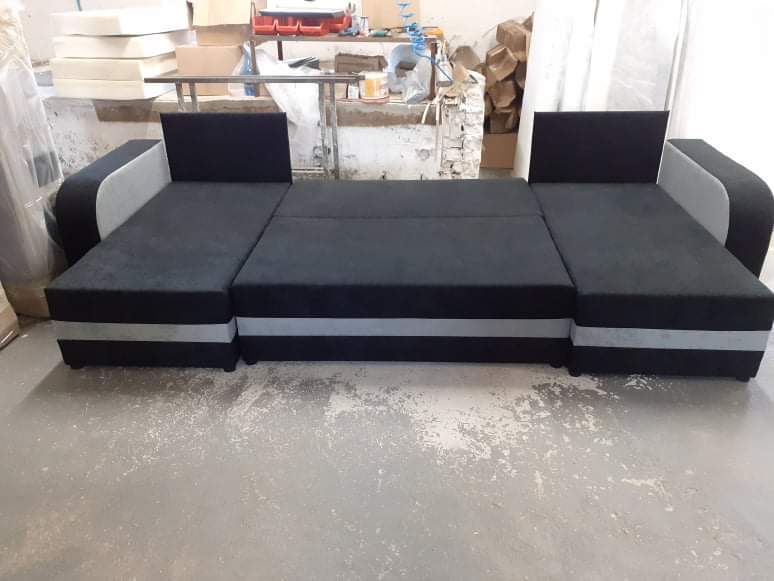 CANAPÉ D'ANGLE LIT ALEXA FORME U 304CM / MOUSSE