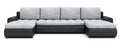 CANAPÉ-LIT D'ANGLE PRADO FORME U LAWA 09/1114 300cm GRIS/NOIR / RESSORTS + MOUSSE